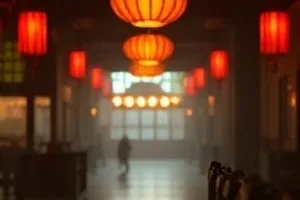 悬疑合集剧照，雨后街口的红绿灯映在积水中